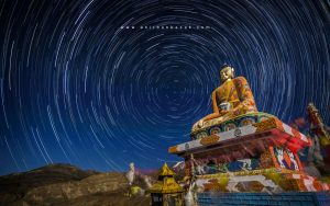 The Divine, star trails at Langza