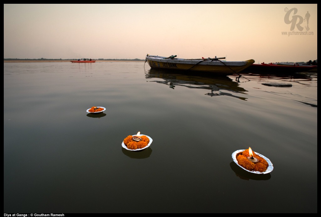 Diya at Ganga